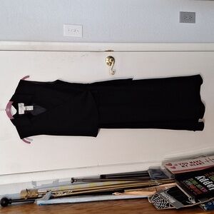 Black sleeveless size 12 Evan Picone wrap dress.